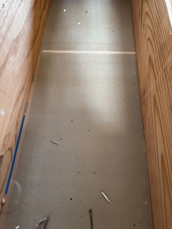 Joist bay cleaned out and inspected